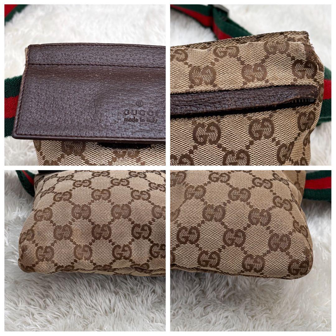 GUCCIグッチ ボディバッグ シェリーラインウエストポーチ GGキャンバス