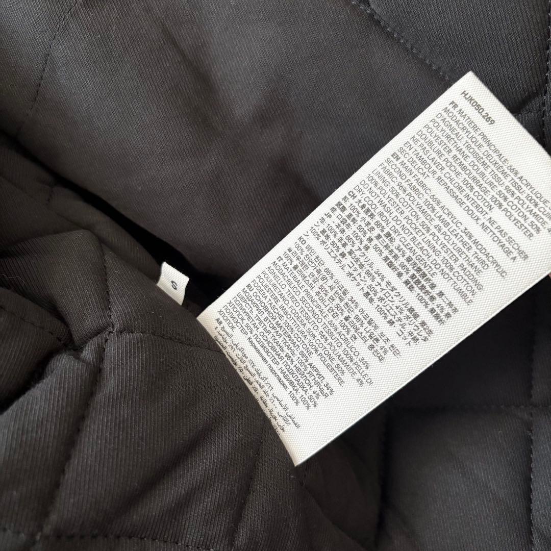 ami paris ファーブルゾン レザー切替 パディングジャケット アミパリス