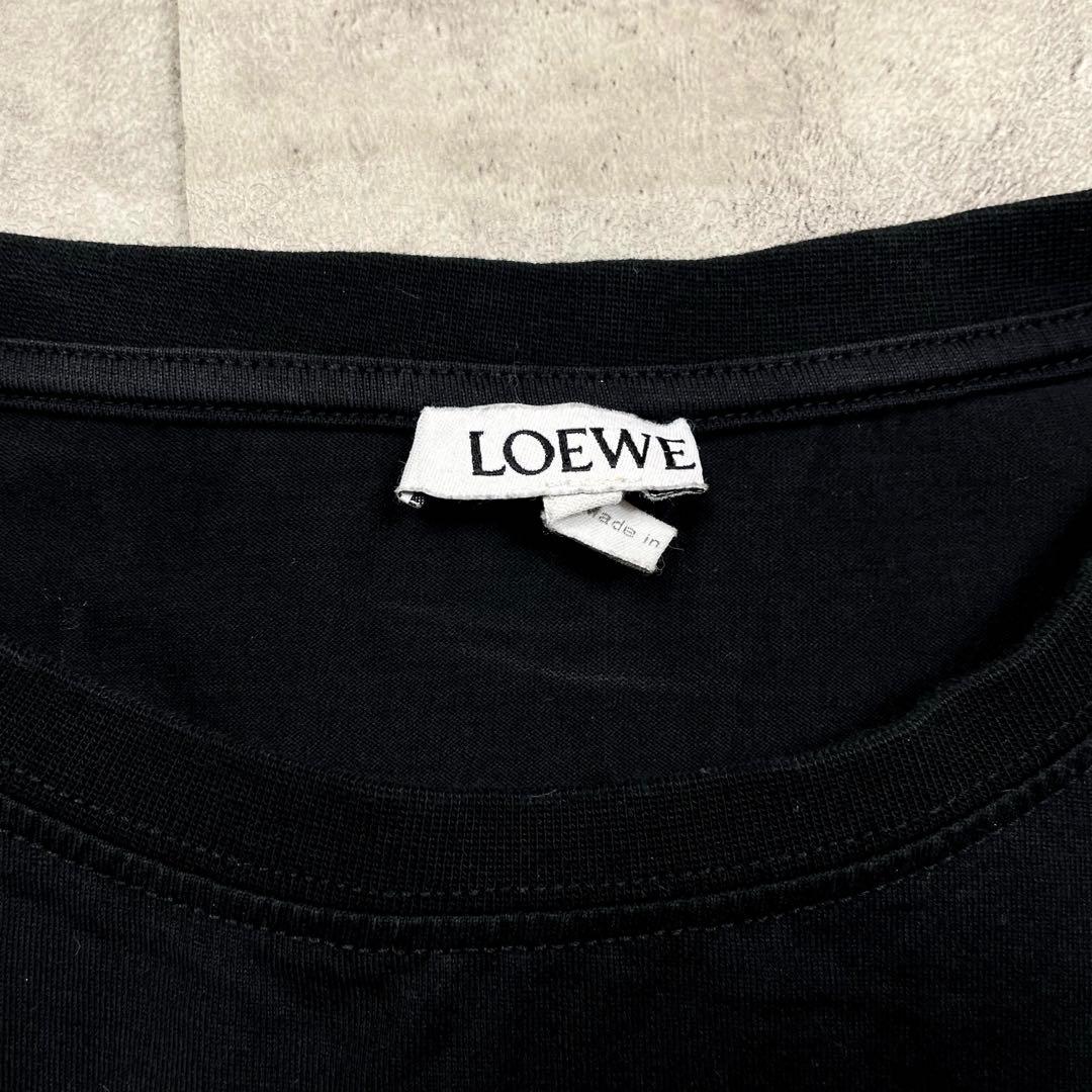 LOEWE アナグラム刺繍 ロゴプリントTシャツ 黒 メンズXL