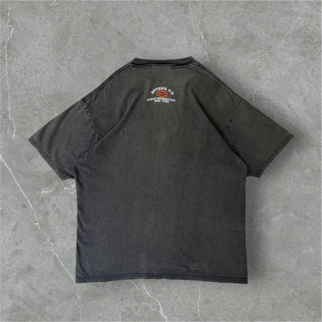 【超最高】ハーレーダビッドソン　Tシャツ　フレイム　刺繍　2000年　XL