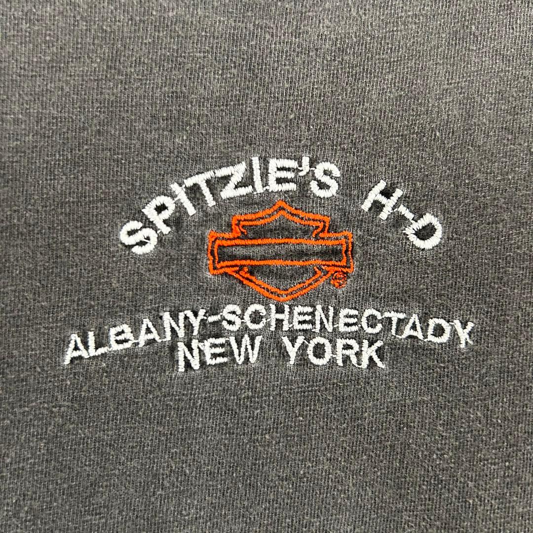【超最高】ハーレーダビッドソン　Tシャツ　フレイム　刺繍　2000年　XL