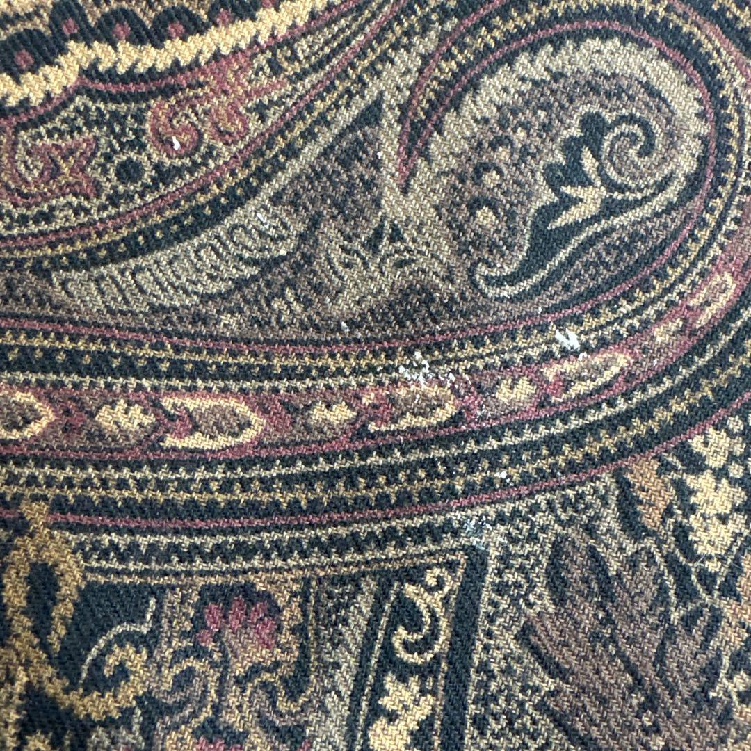 エトロ　ウール&シルク　ショール　ETRO ペイズリー　大判スカーフ　イタリア製