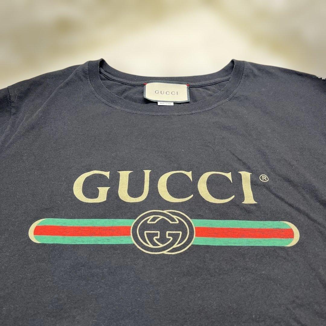 GUCCI ヴィンテージロゴウォッシュド オーバーサイズ Tシャツ　美品