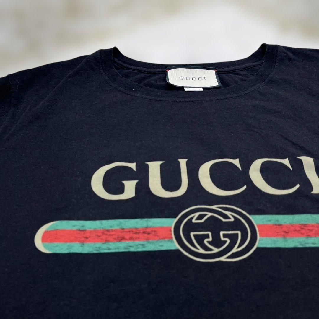 GUCCI ヴィンテージロゴウォッシュド オーバーサイズ Tシャツ　美品
