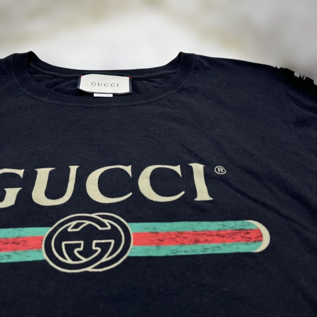 GUCCI ヴィンテージロゴウォッシュド オーバーサイズ Tシャツ　美品