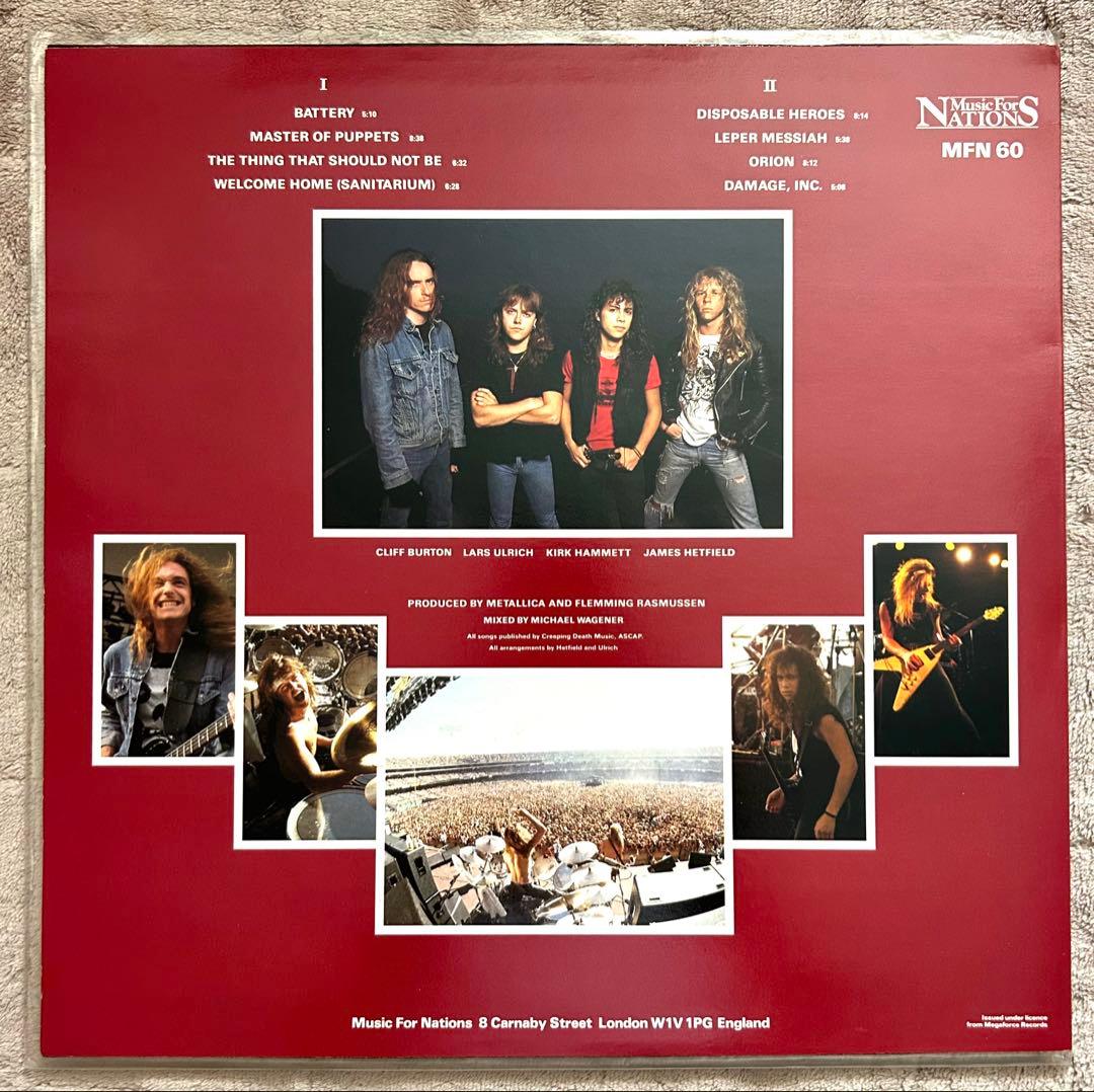 llica Master of Puppets 86年LPレコードUK盤