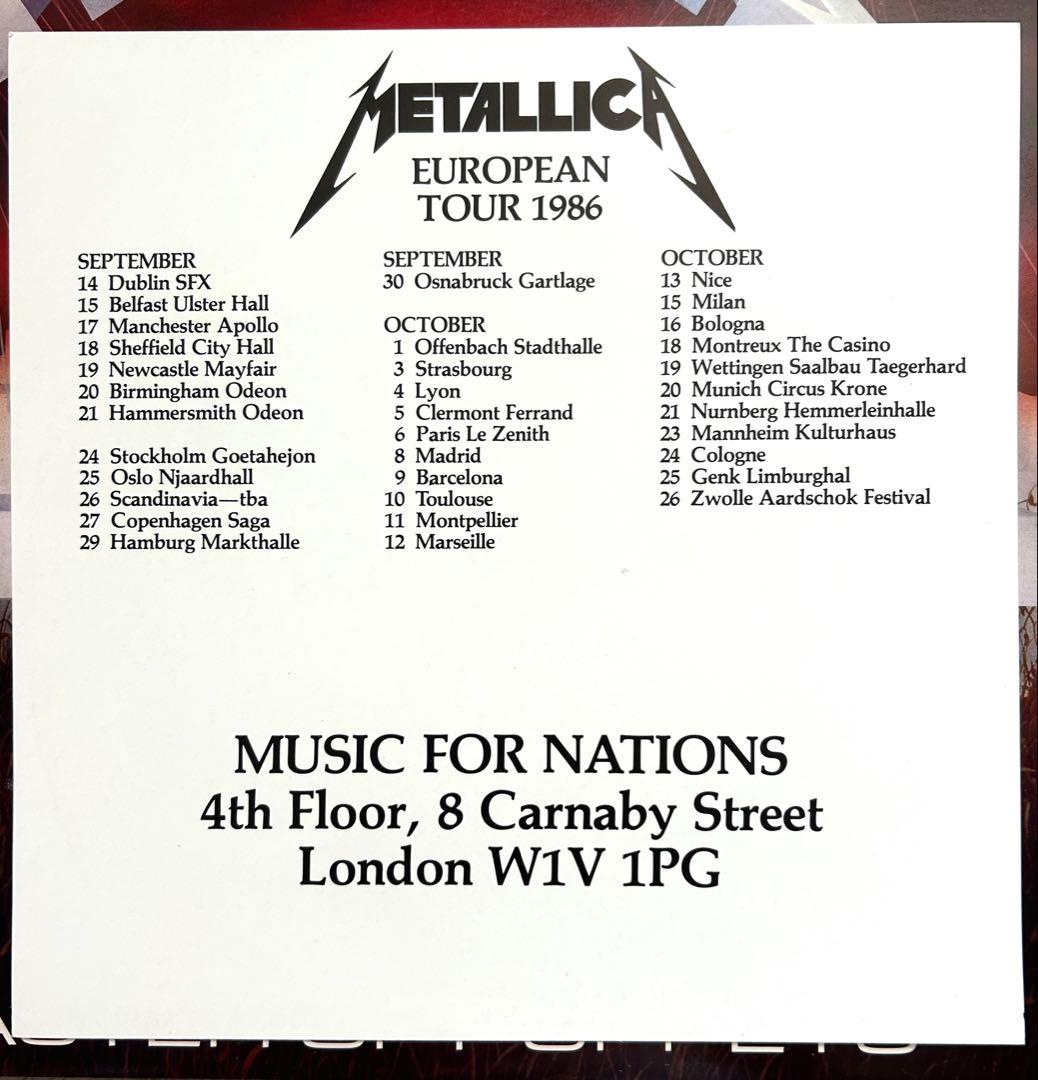 llica Master of Puppets 86年LPレコードUK盤