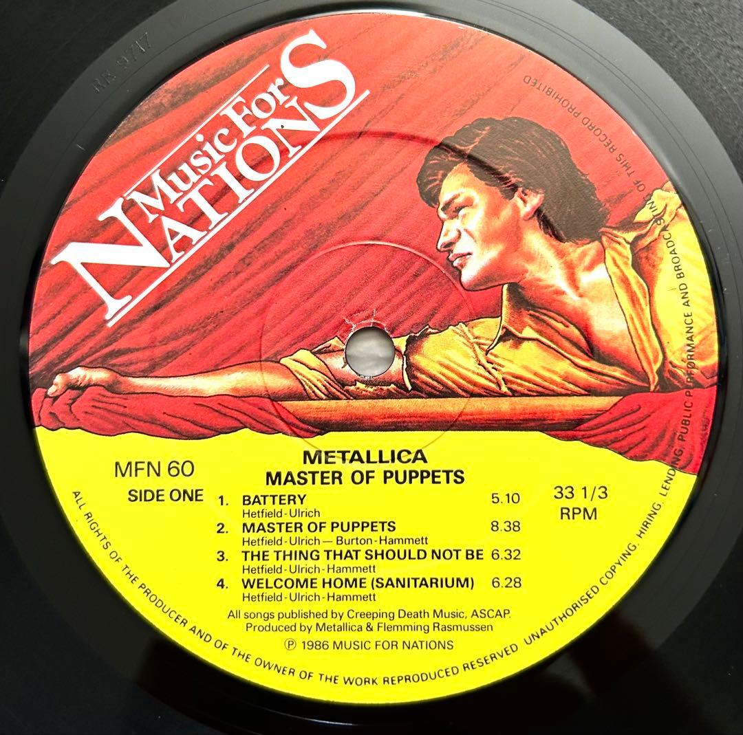 llica Master of Puppets 86年LPレコードUK盤