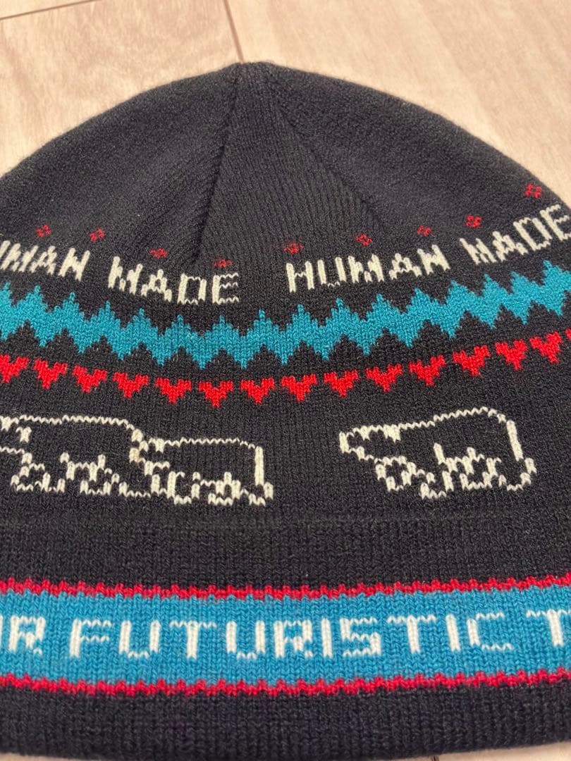 帽子 HUMAN MADE JACQUARD BEANIE \"Navy\"