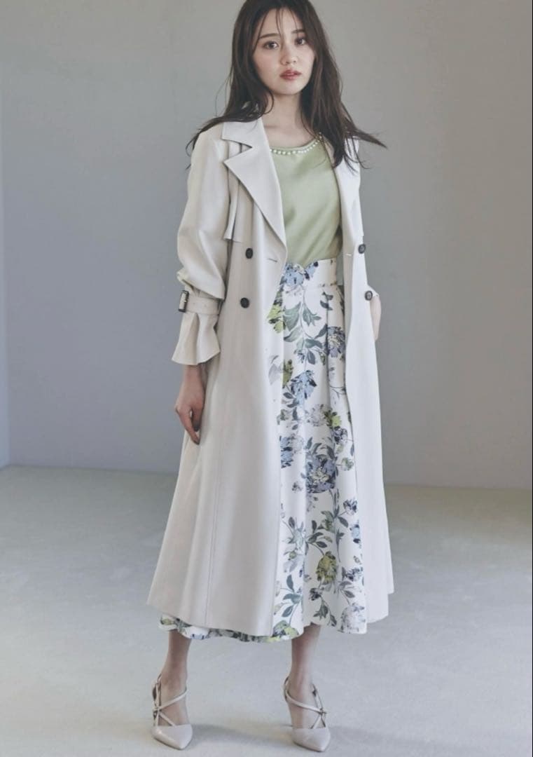 PROPORTION 新品　フェミニントレンチコート　Mサイズ　アイボリー系