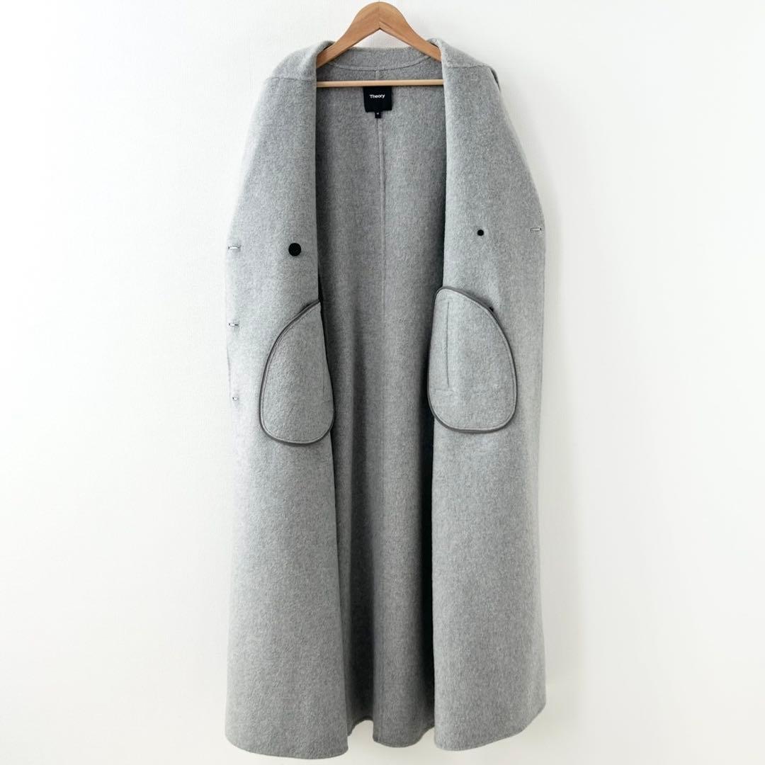 セオリー　Pure Wool Sculpted DB Coat グレー　M