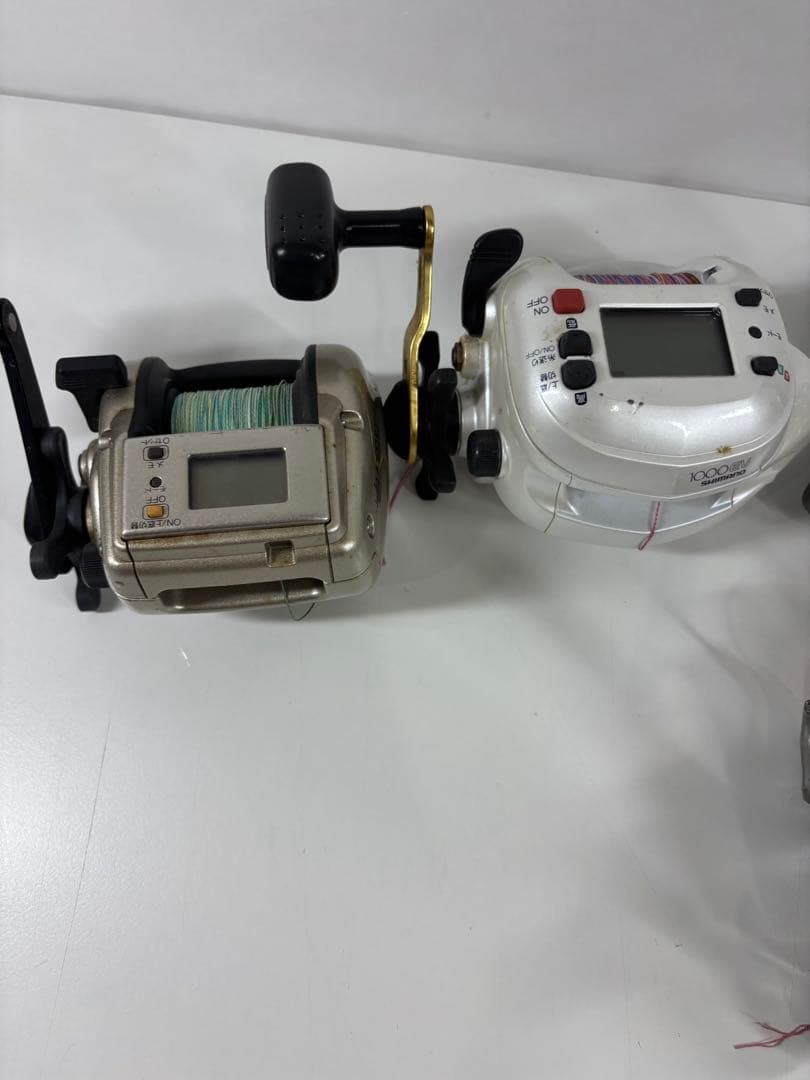SHIMANO 小船1000 電動リール デジタル表示 ホワイト シルバー