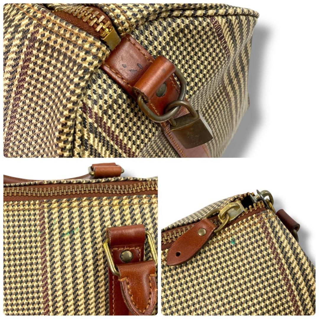 バッグ Vintage Ralph Lauren check Boston bag