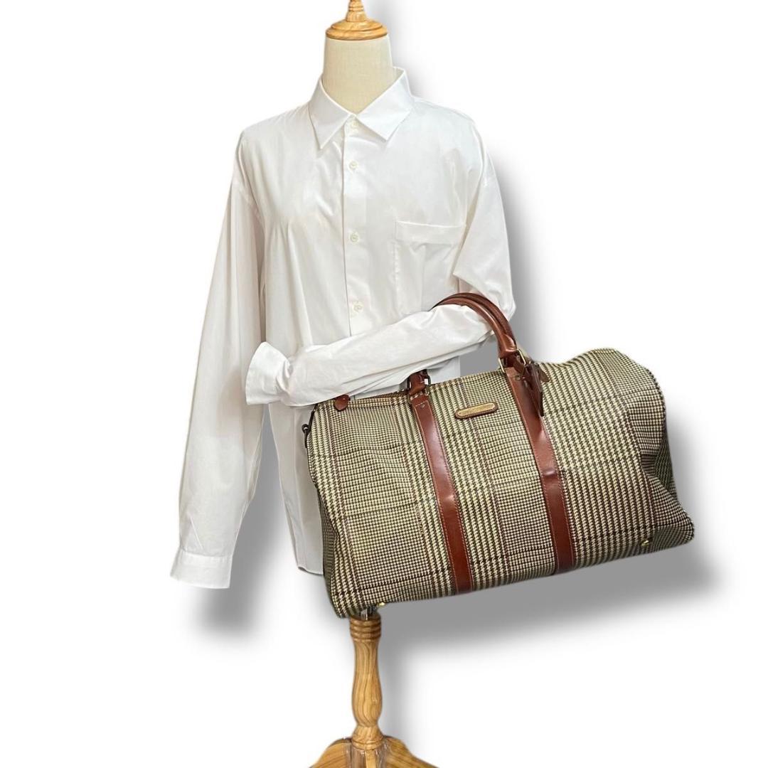 バッグ Vintage Ralph Lauren check Boston bag
