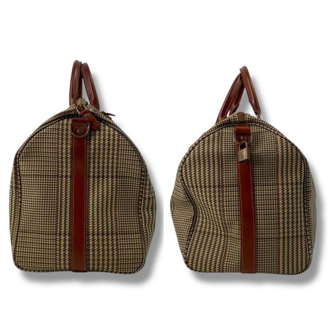 バッグ Vintage Ralph Lauren check Boston bag