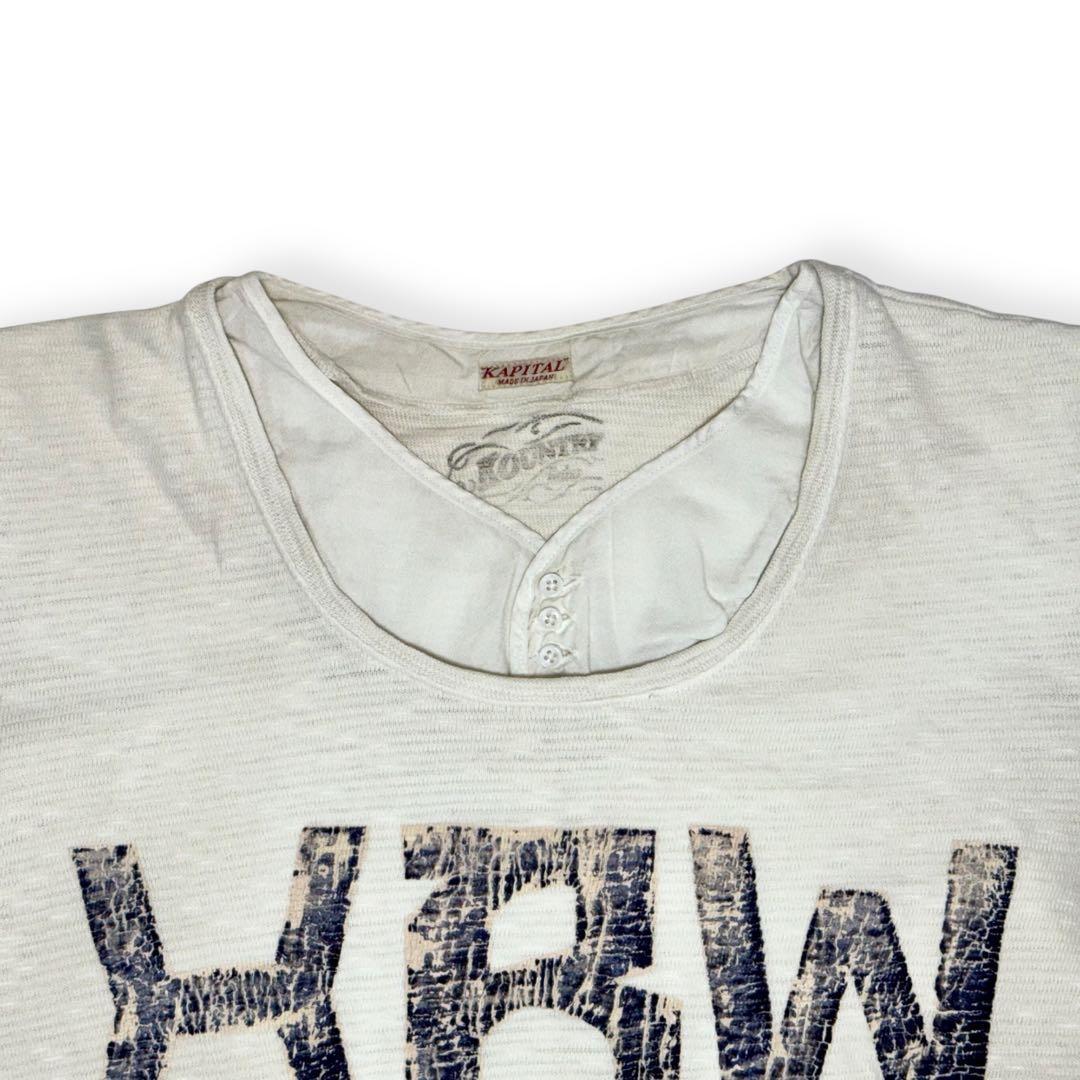 KAPITAL HBWプリント Tシャツ ホワイト