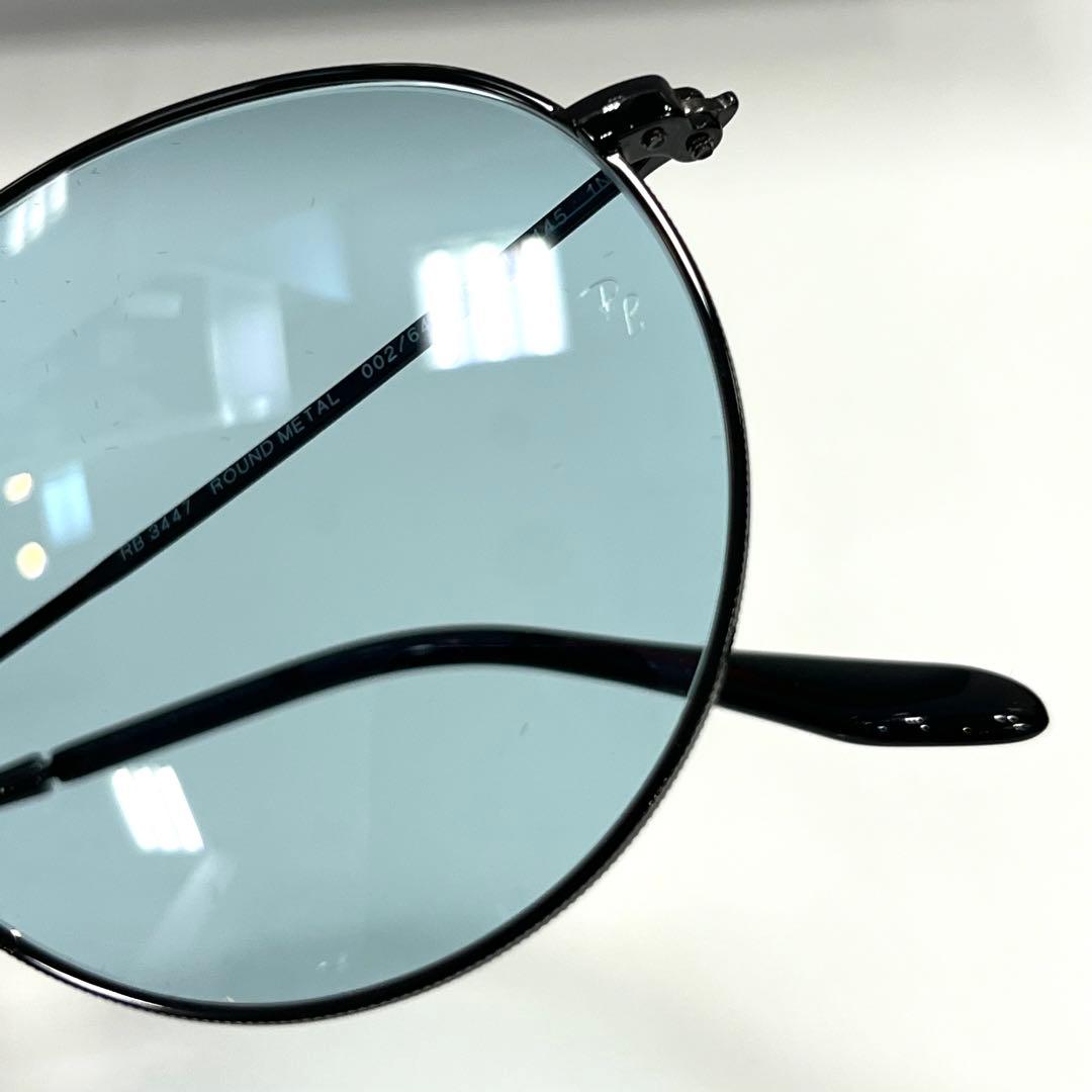 正規RayBanラウンドメタル RB3447　002/64 ブルーグレー茶ケース