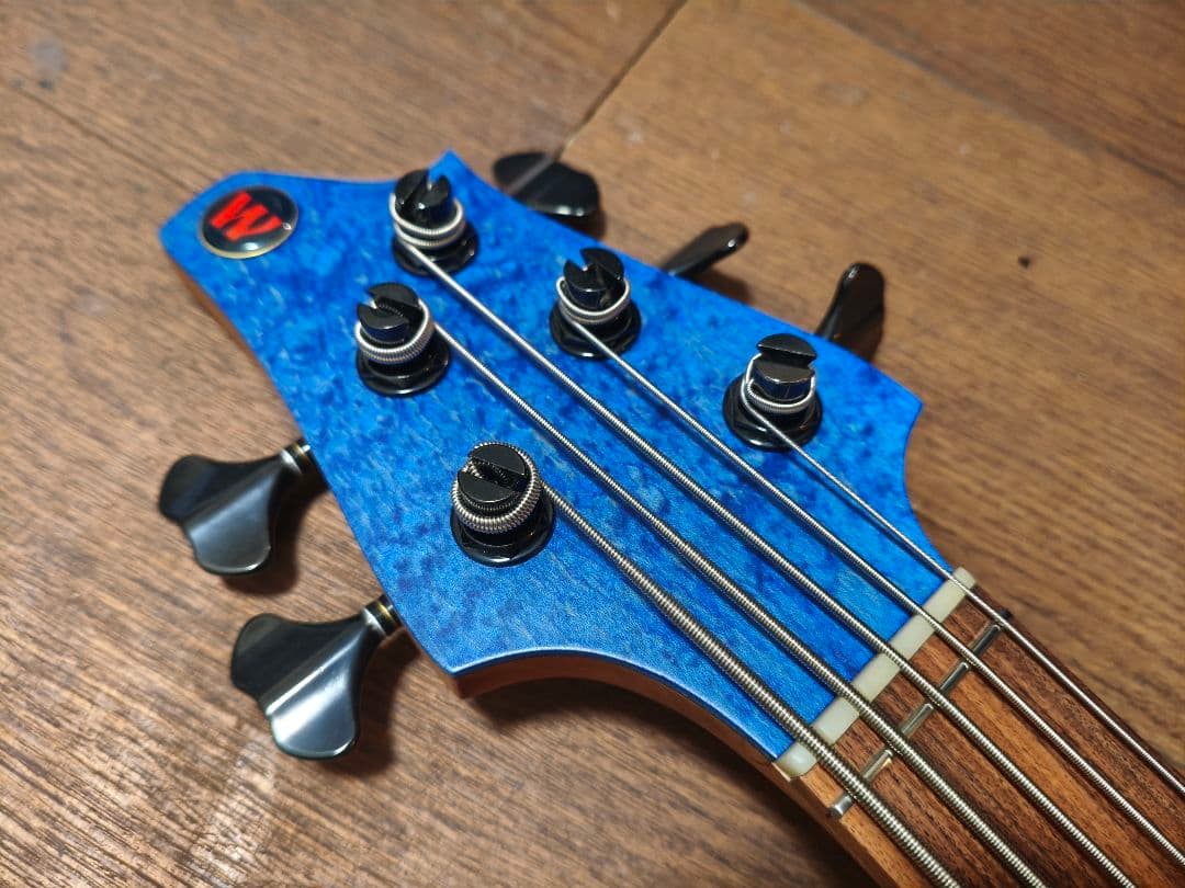 ベース Marusya Guitars SC5 Maple Blue