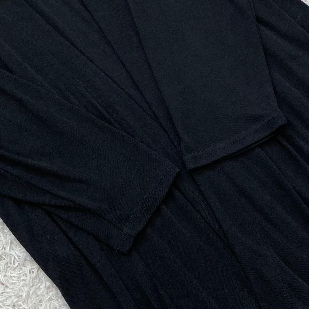 未使用級✨23区 カーディガン ロング丈 大きいサイズ 48 4XL 洗える 黒