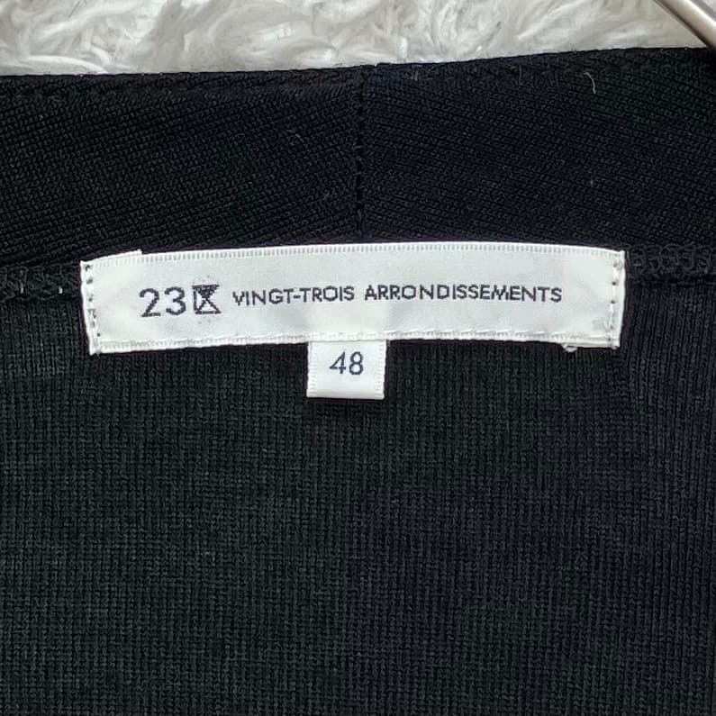 未使用級✨23区 カーディガン ロング丈 大きいサイズ 48 4XL 洗える 黒