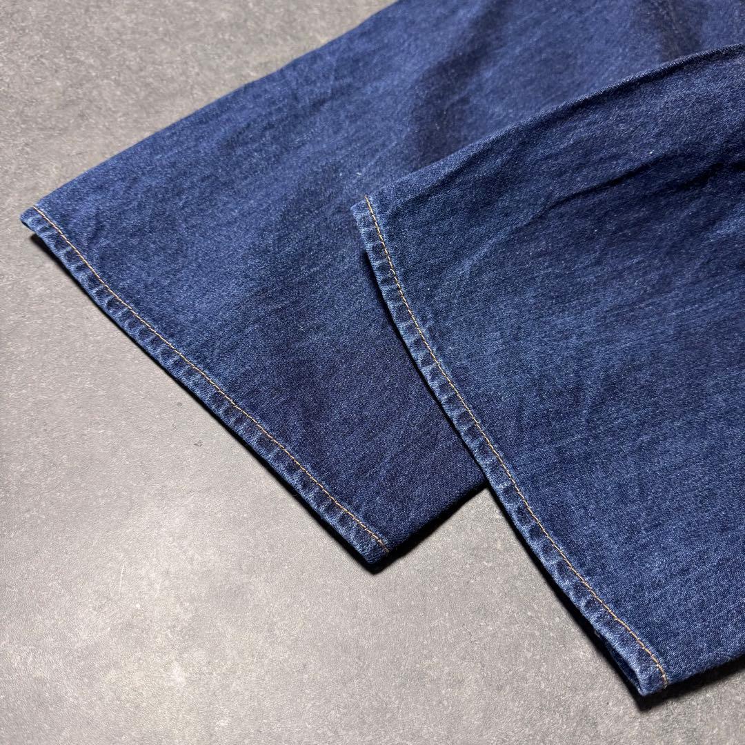 【美品】 ミズイロインド ワイドデニム ハイウエストデニム ワイドパンツ L
