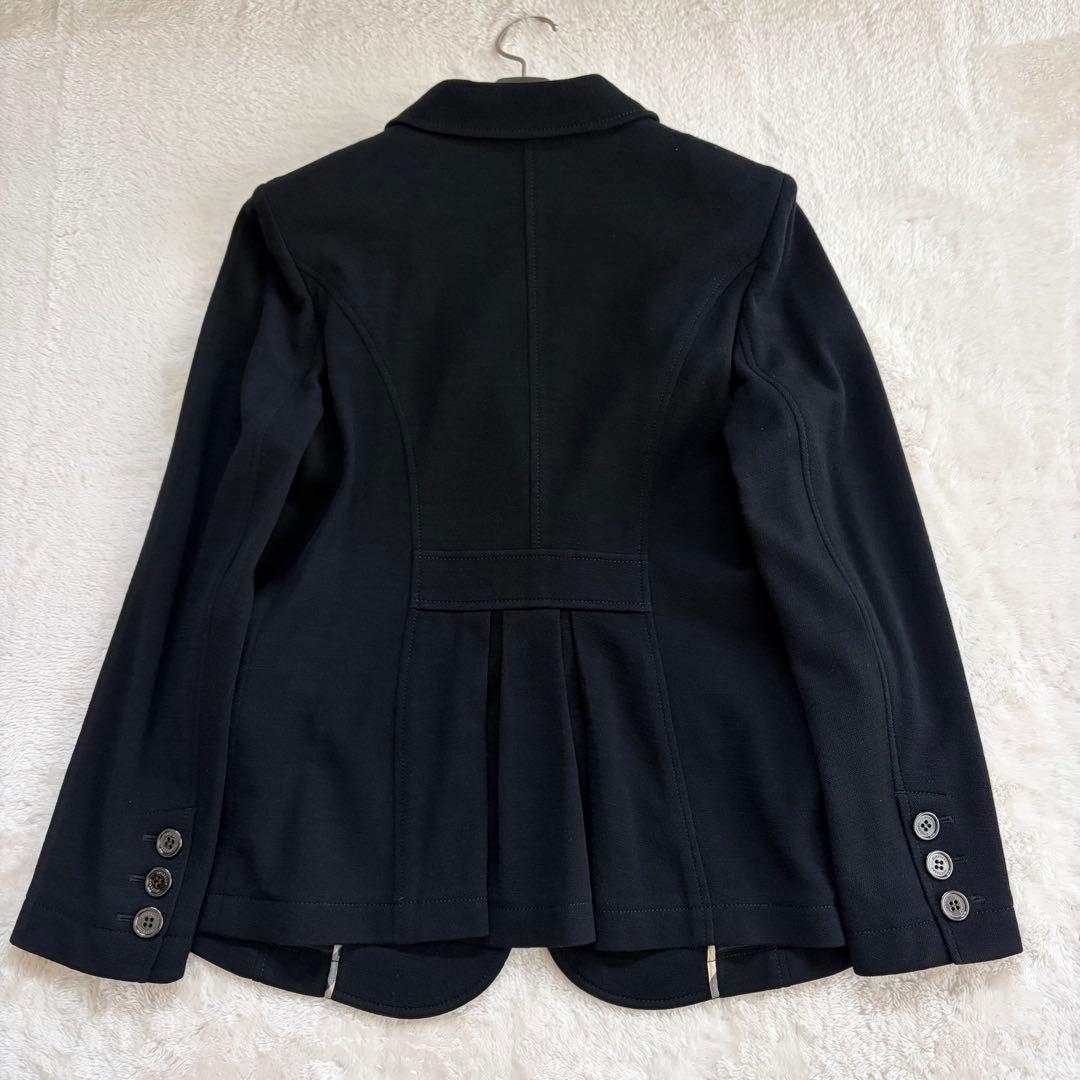 大きいサイズ✨極美品バーバリーロンドン 黒ジャケット ロゴ チェック フリル