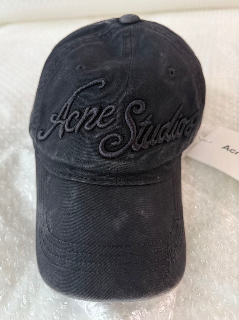 アクネ　Acne Studios ロゴ　キャップ　黒　ブラック　現行品　新品本物