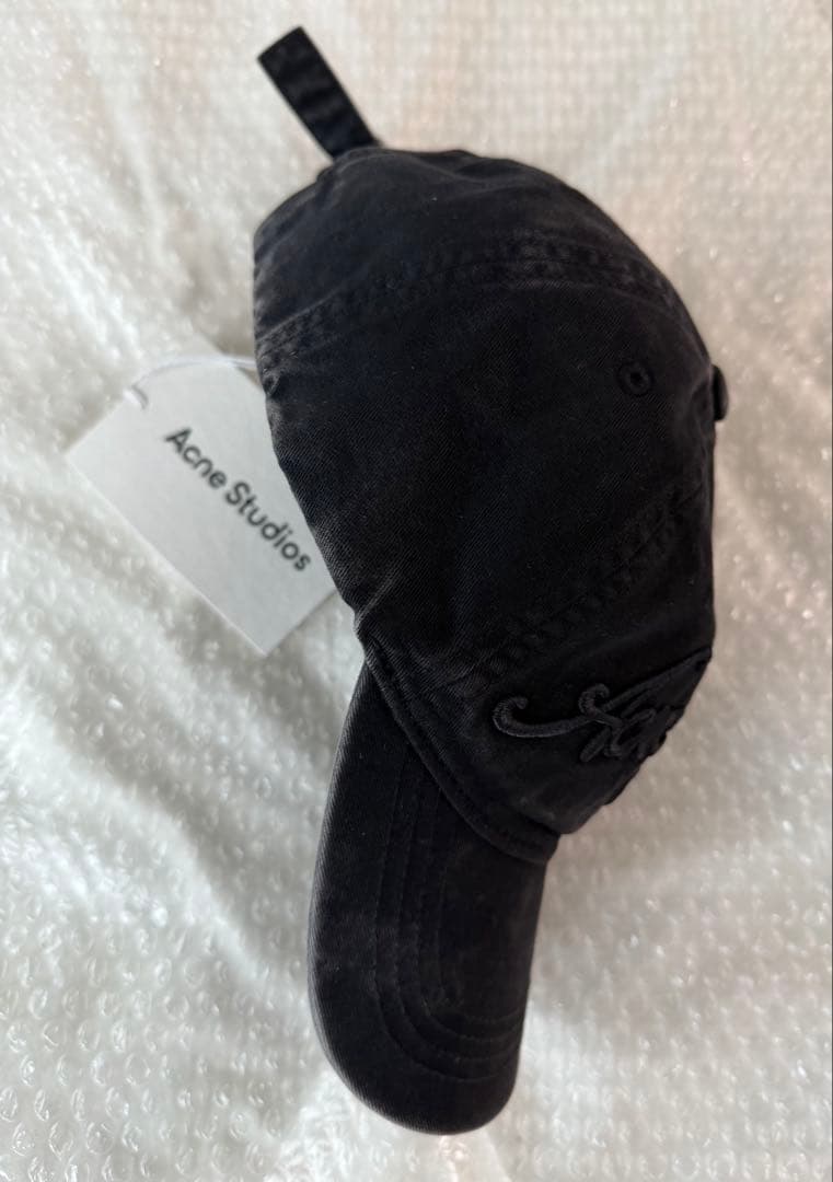 アクネ　Acne Studios ロゴ　キャップ　黒　ブラック　現行品　新品本物