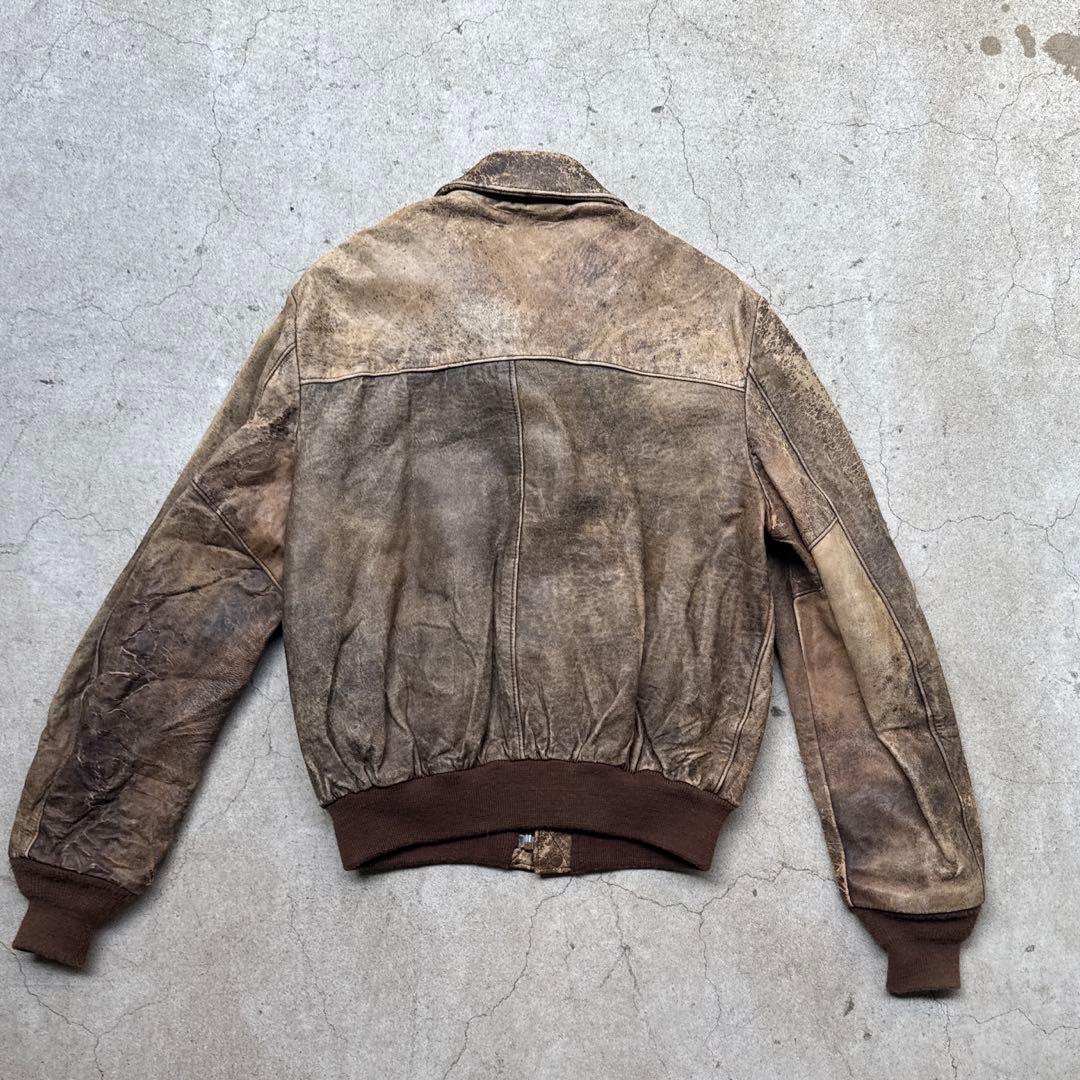 shott 70s ヴィンテージ激レア　ma-1 レザー　shott bros