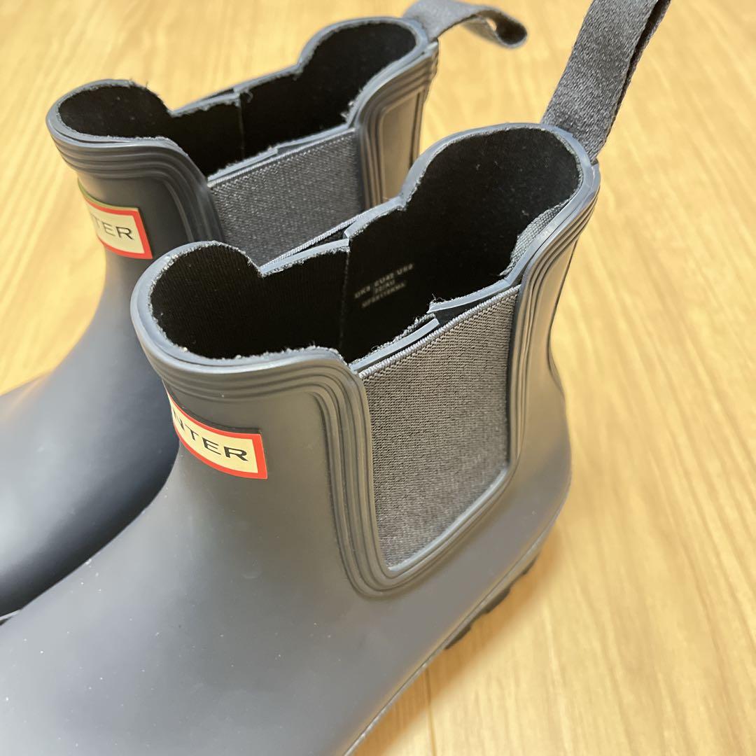 美品　HUNTER チェルシーレインブーツ ブラック　26.5