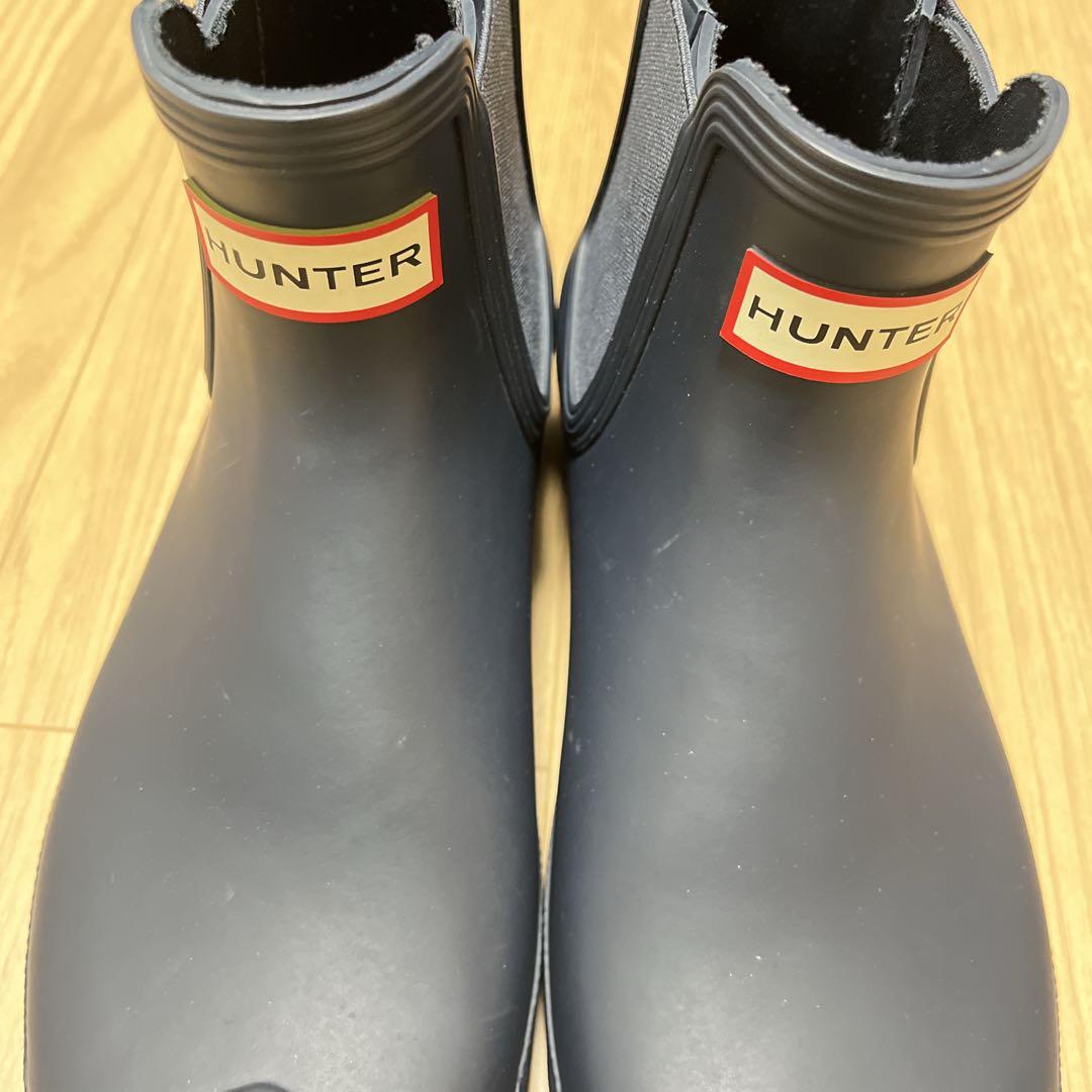 美品　HUNTER チェルシーレインブーツ ブラック　26.5