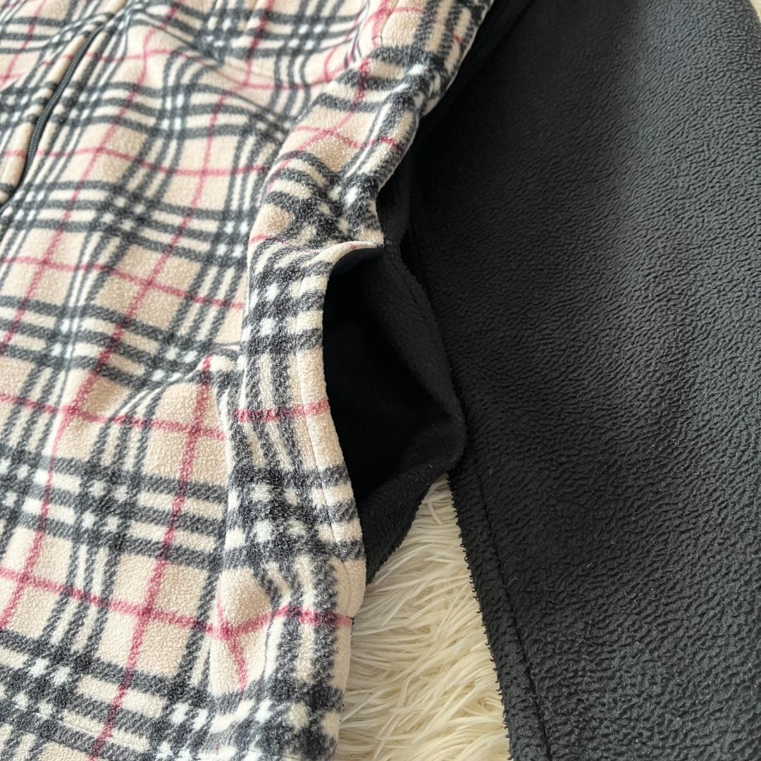 L★BURBERRY BLACKLABEL ノバチェック ボアジャケット 黒