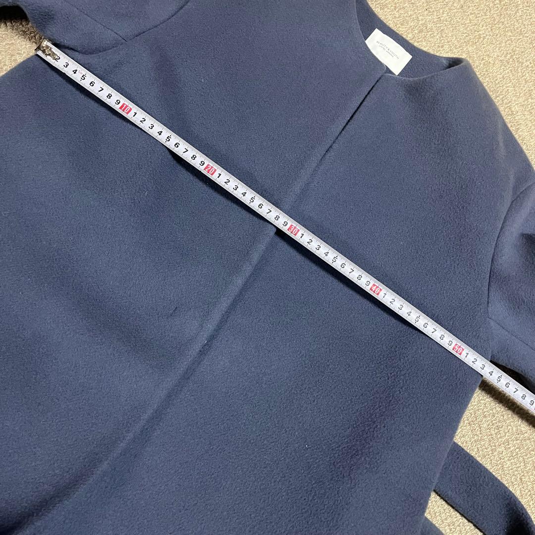 はな❤️ビューティー＆ユース♡ノーカラーロングコート青系♡美品