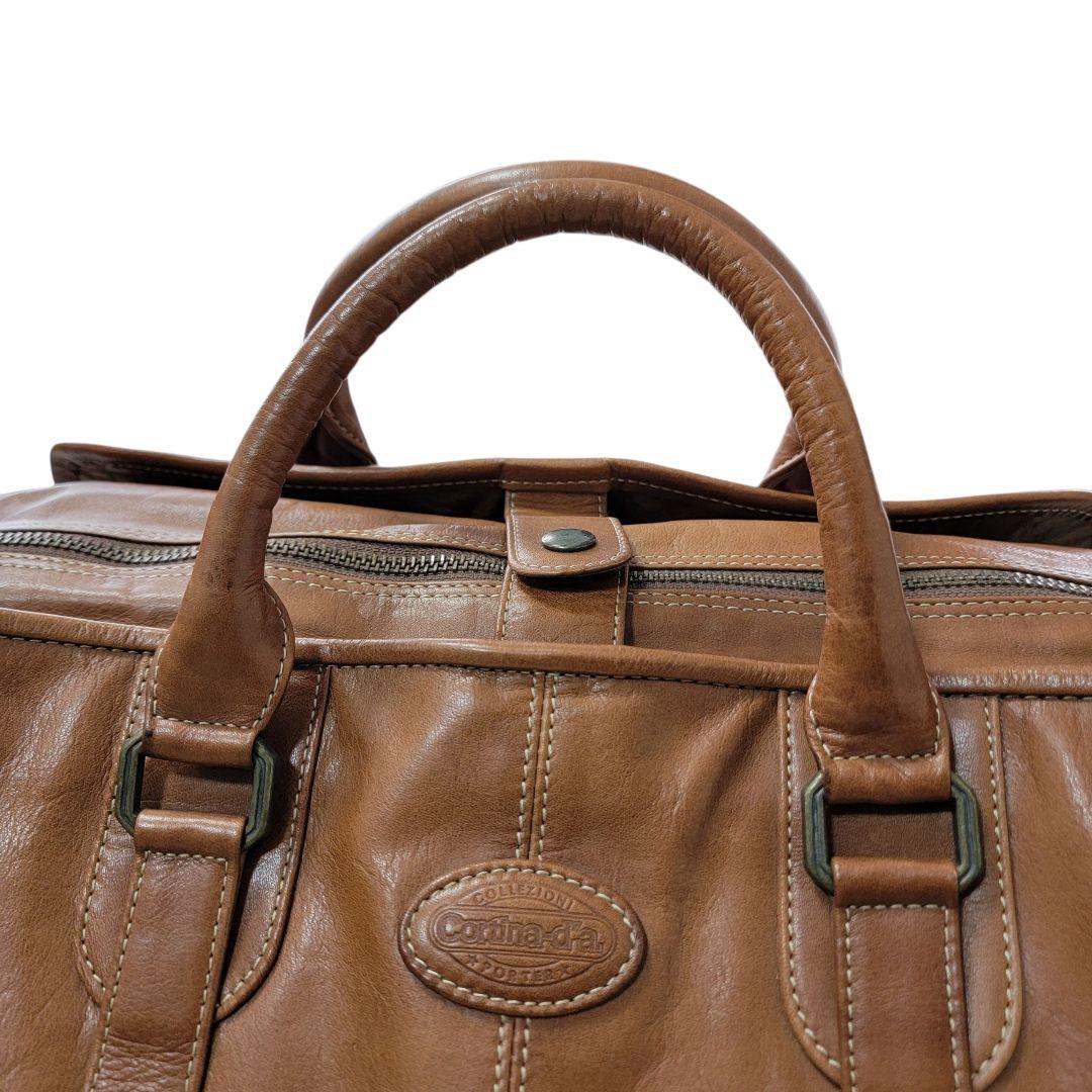 PORTER ポーター Cortina コルチナ 牛革 ボストンバッグ 旅行 茶