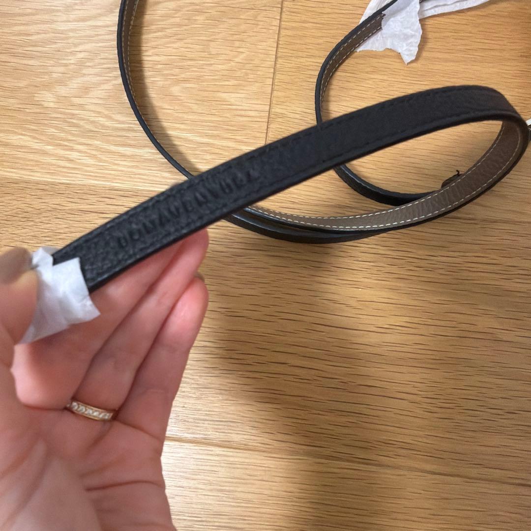 美品★BONAVENTURA ショルダーストラップ　ブラック×エトープ