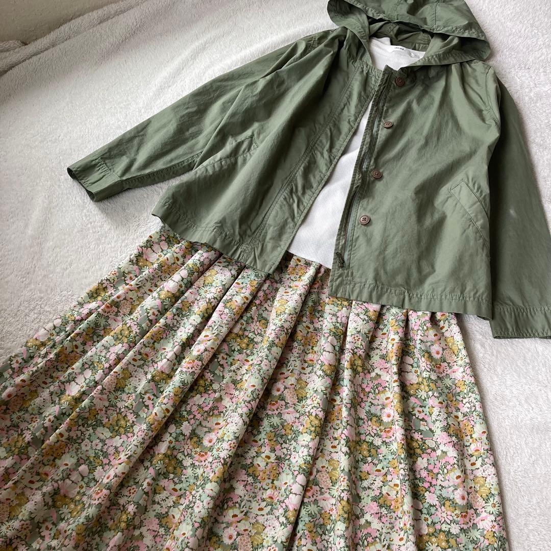 リバティ　ソープ　ロングスカート　ローラアシュレイ　check&stripe好き