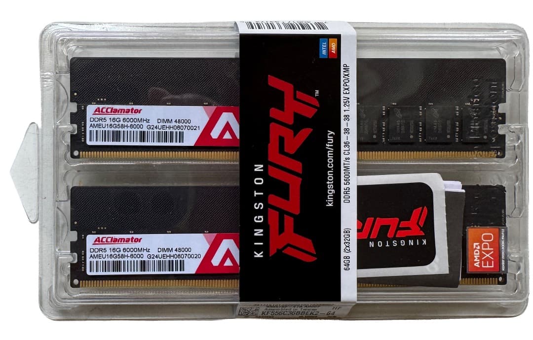 DDR5 16GB×2（6000MHz）+ DDR3 8GB×2 メモリセット