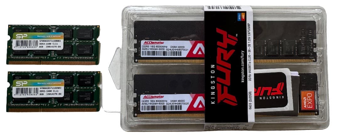 DDR5 16GB×2（6000MHz）+ DDR3 8GB×2 メモリセット