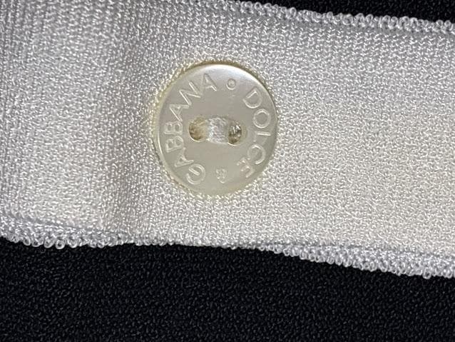 新品タグ付き DOLCE&GABBANA カーディガン ホワイト ブラック 38