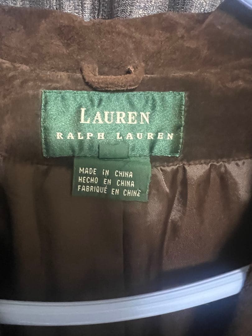 LAUREN RALPH LAUREN ブラウン テーラードジャケット　スエード