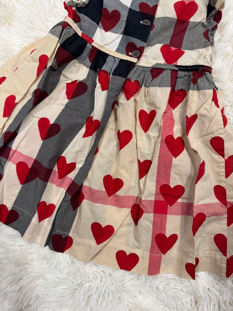 美品　BURBERRY バーバリー　ハートワンピース　2Y 92cm