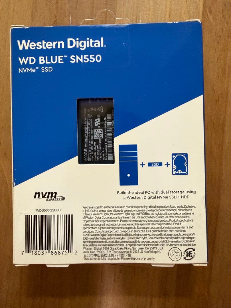 内蔵型SSD Western Digital WD Blue SN550 500GB