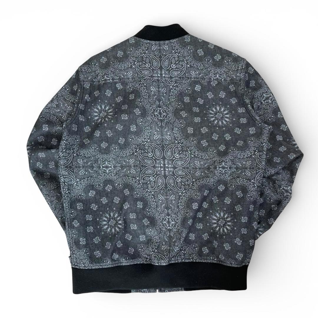 【00s】Supremeペイズリー総柄ジップブルゾン名作即完売モデル短丈y2k