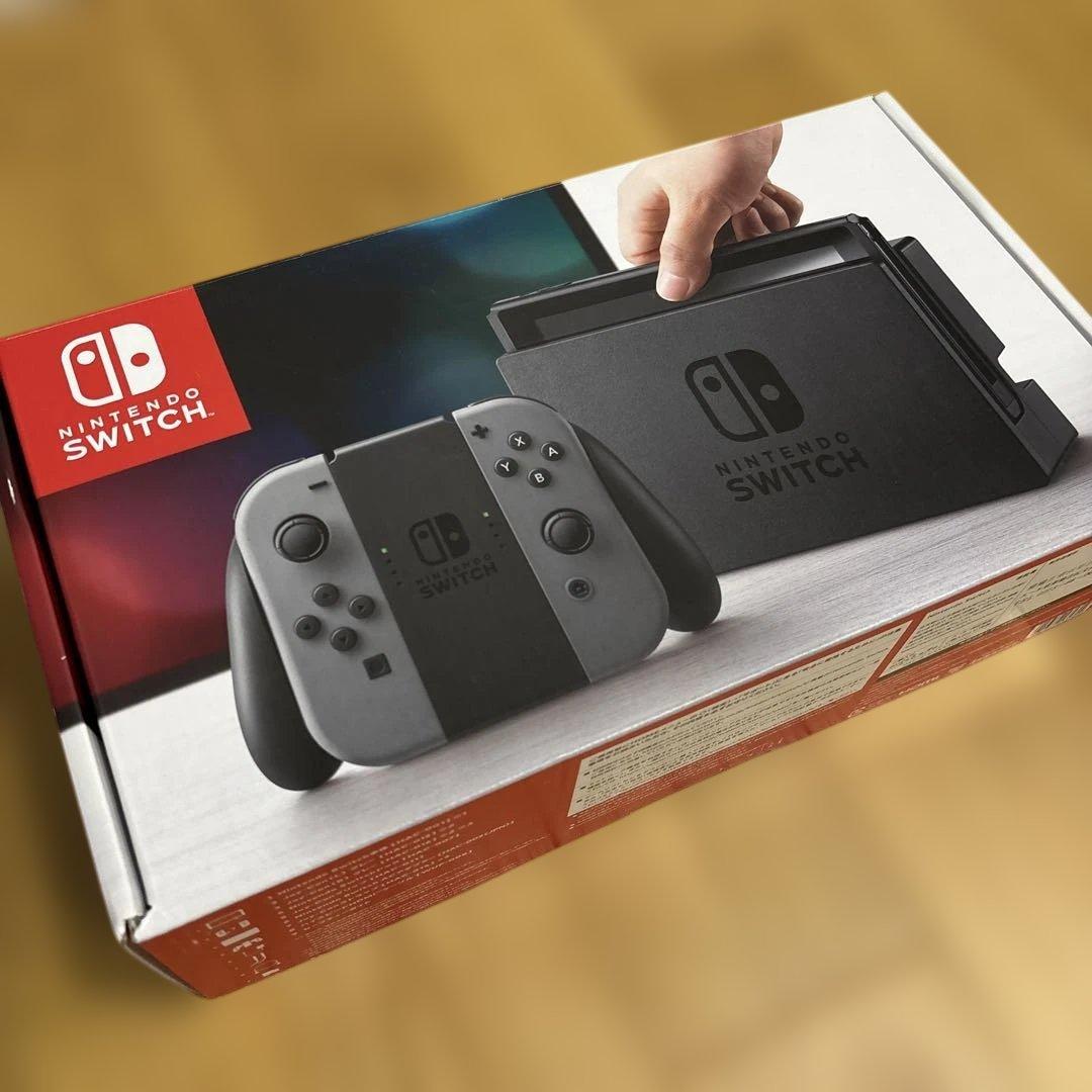 Nintendo Switch 本体、付属品/グレー（箱あり）/動作確認済み