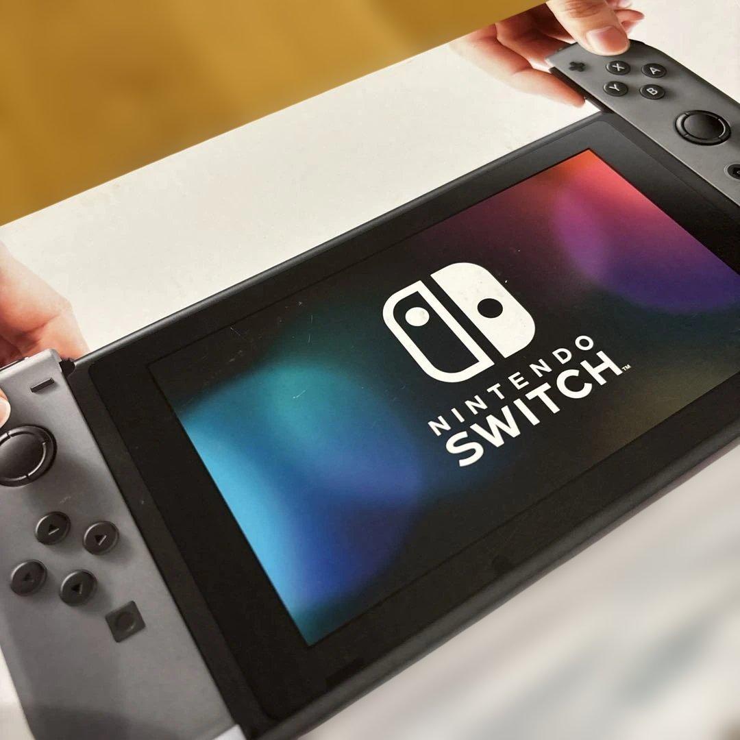 Nintendo Switch 本体、付属品/グレー（箱あり）/動作確認済み