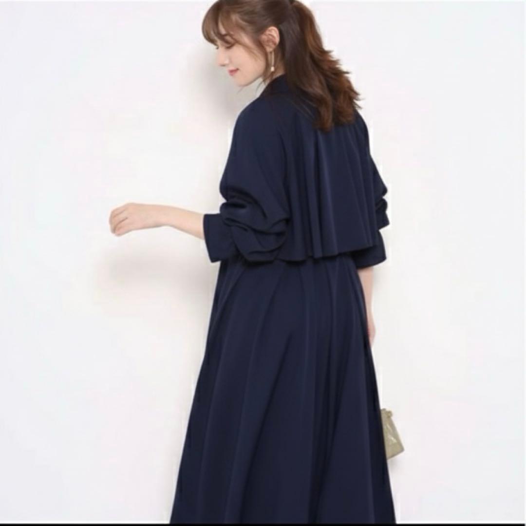 【美品】Apuweiser-riche ケープ　トレンチコート　ロング　Aライン