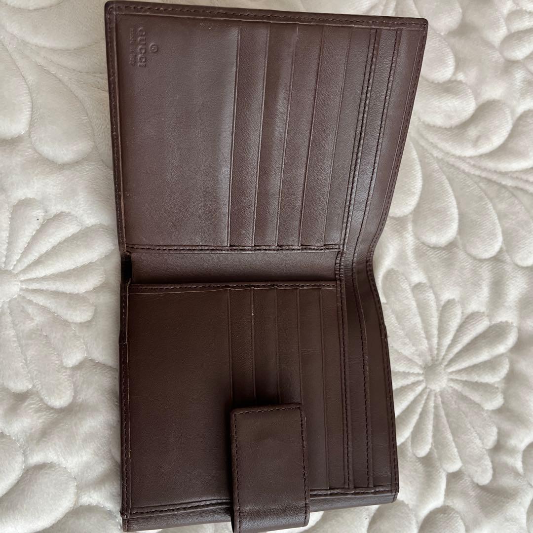 GUCCI 二つ折り財布 ブラウン
