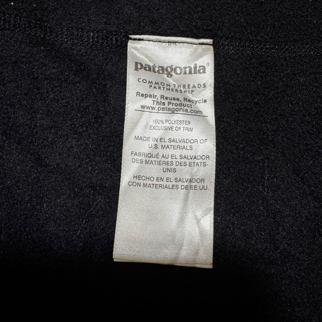 パタゴニア patagonia ベスト　フリース　シンチラ　企業刺繍　黒