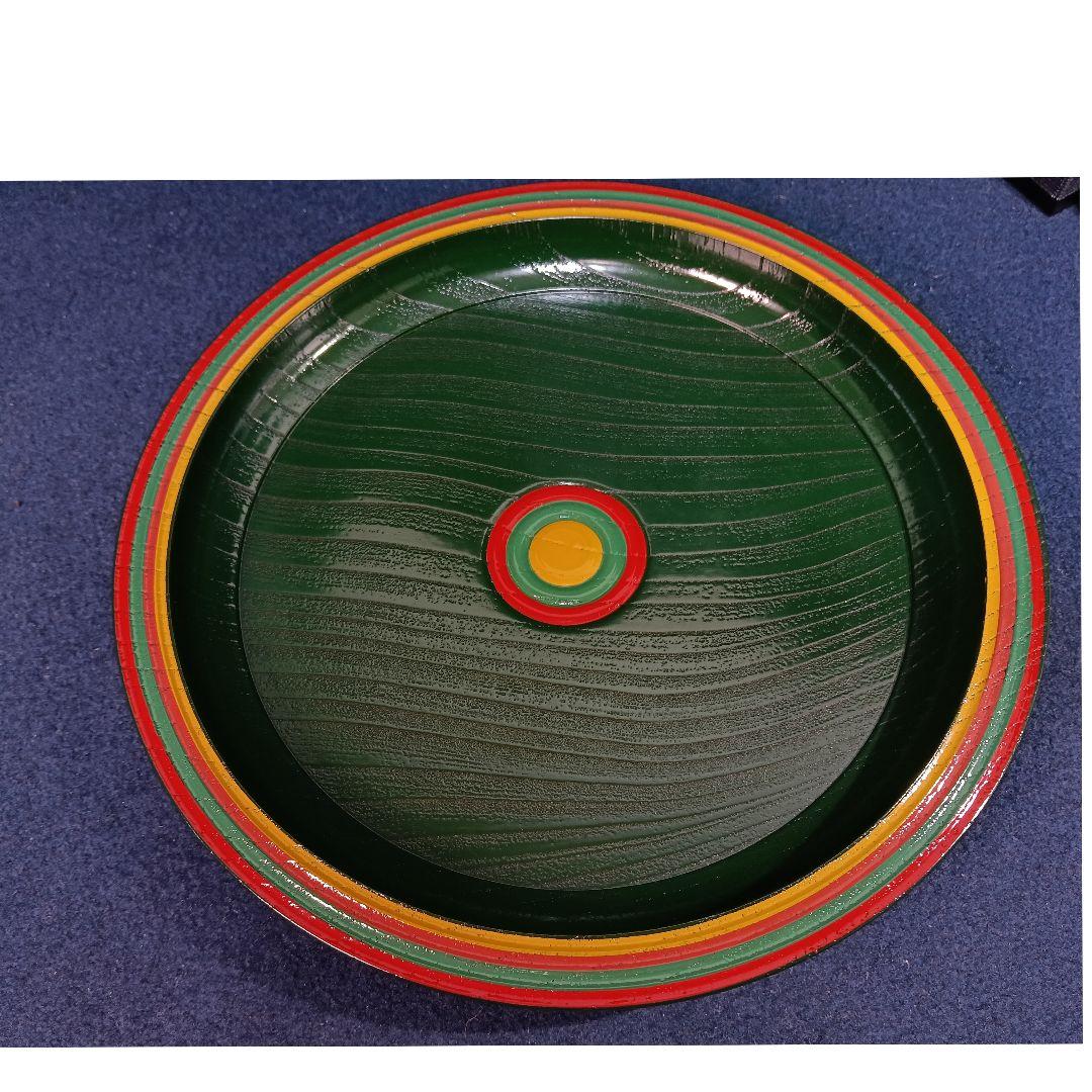 AP8 塗師 石斎 共布 独楽盆 菓子器 山中塗 茶道具 独楽漆 未使用 美品