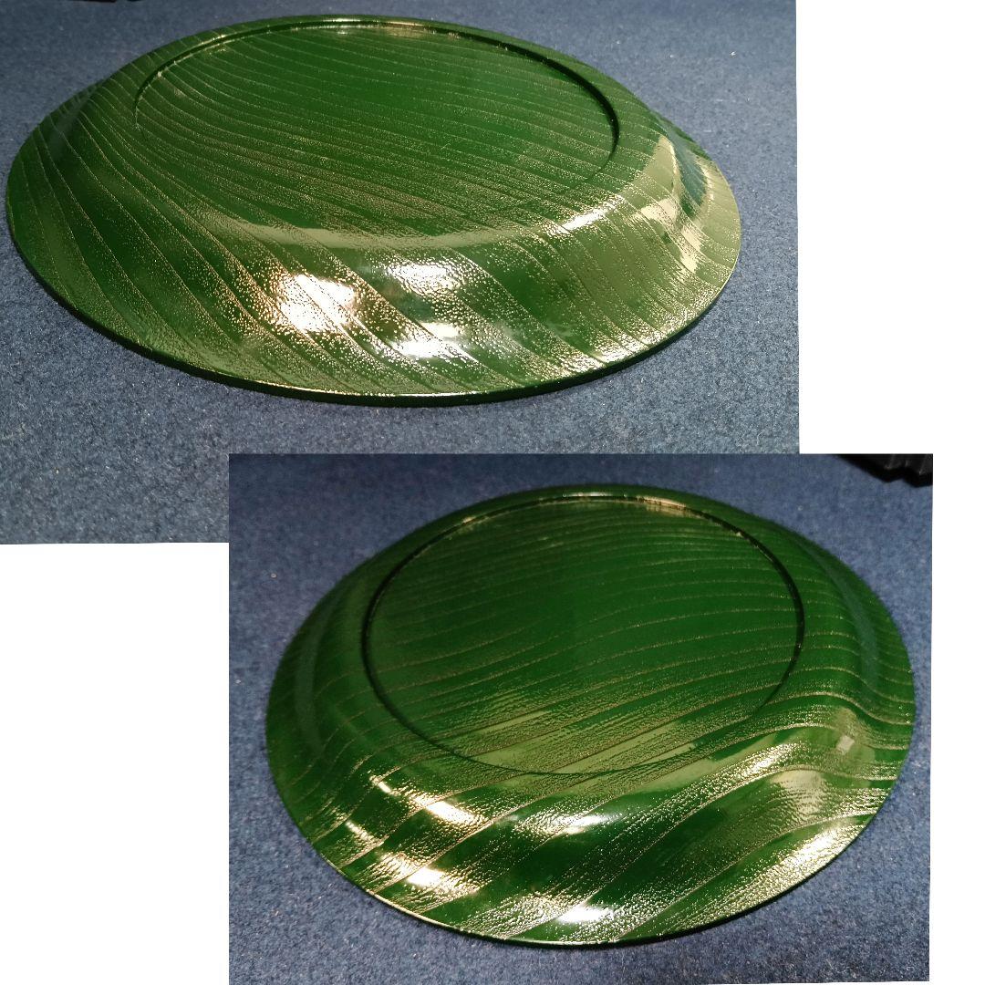 AP8 塗師 石斎 共布 独楽盆 菓子器 山中塗 茶道具 独楽漆 未使用 美品